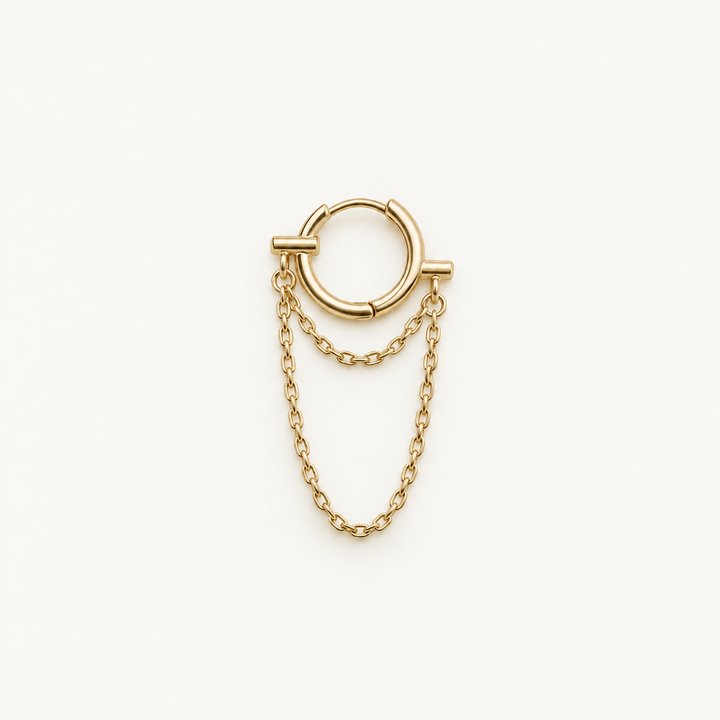 PENDIENTE PIERCING ARO GOLD CHAÎNE