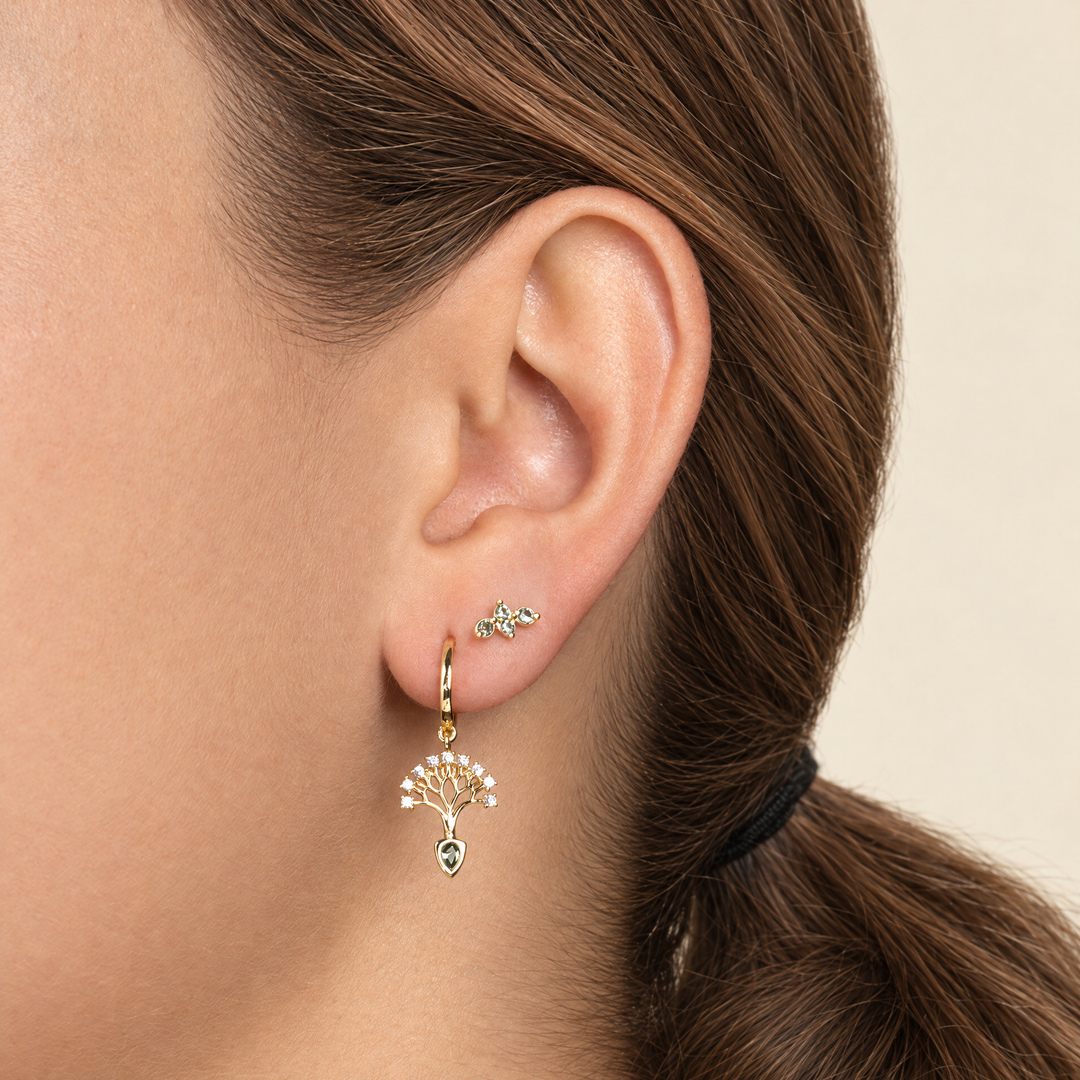 PENDIENTE PIERCING ARO PETROL BAOBAB