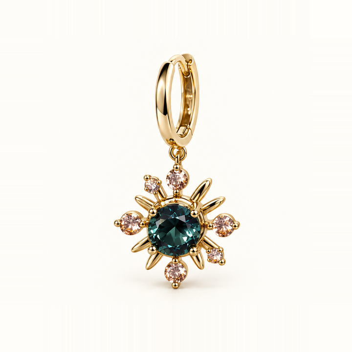 PENDIENTE PIERCING ARO CHAMPAGNE SOLAR SAHARA