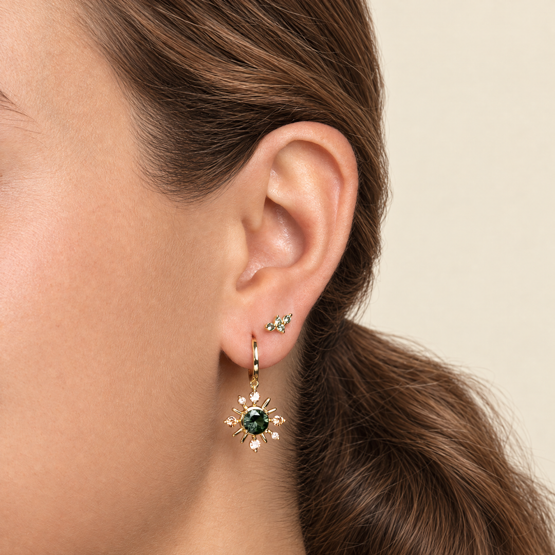 PENDIENTE PIERCING ARO CHAMPAGNE SOLAR SAHARA
