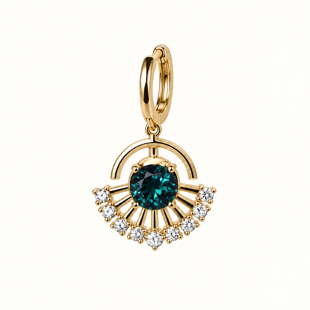 PENDIENTE PIERCING ARO PETROL ZULU SUN