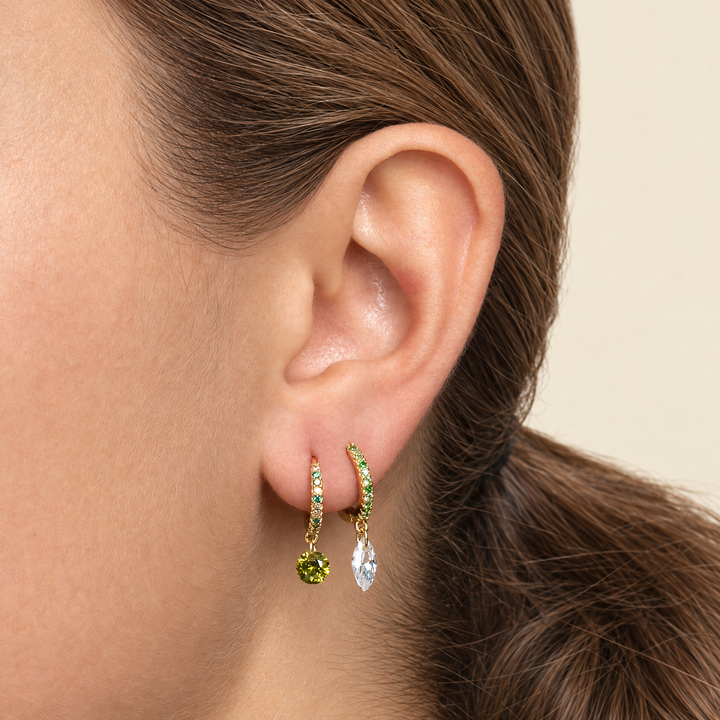 PENDIENTE PIERCING ARO GREEN KOUSAI