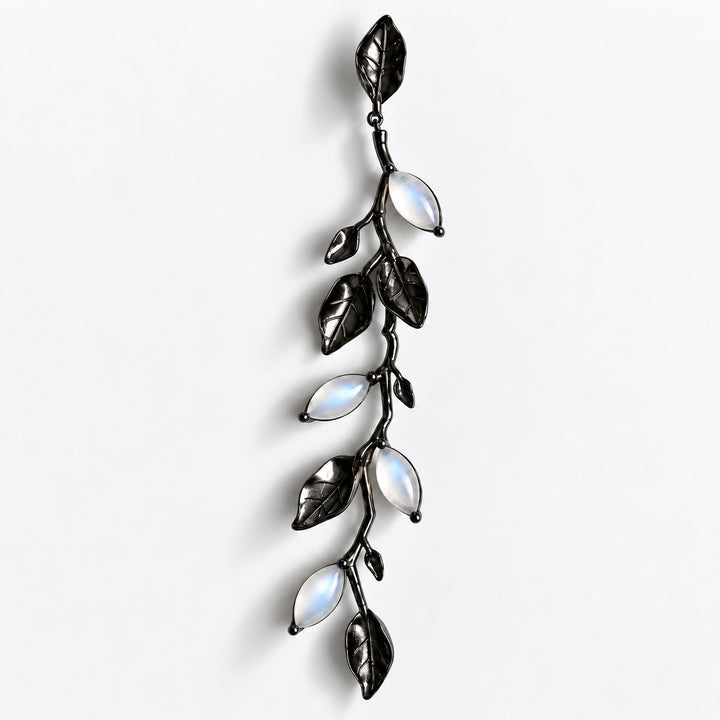 PENDIENTE PIERCING BLACK MOONSTONE AUTUMN MIST