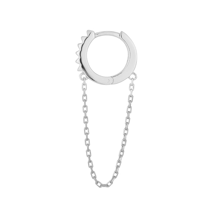 SILVER MODE HOOP PIERCING EARRING
