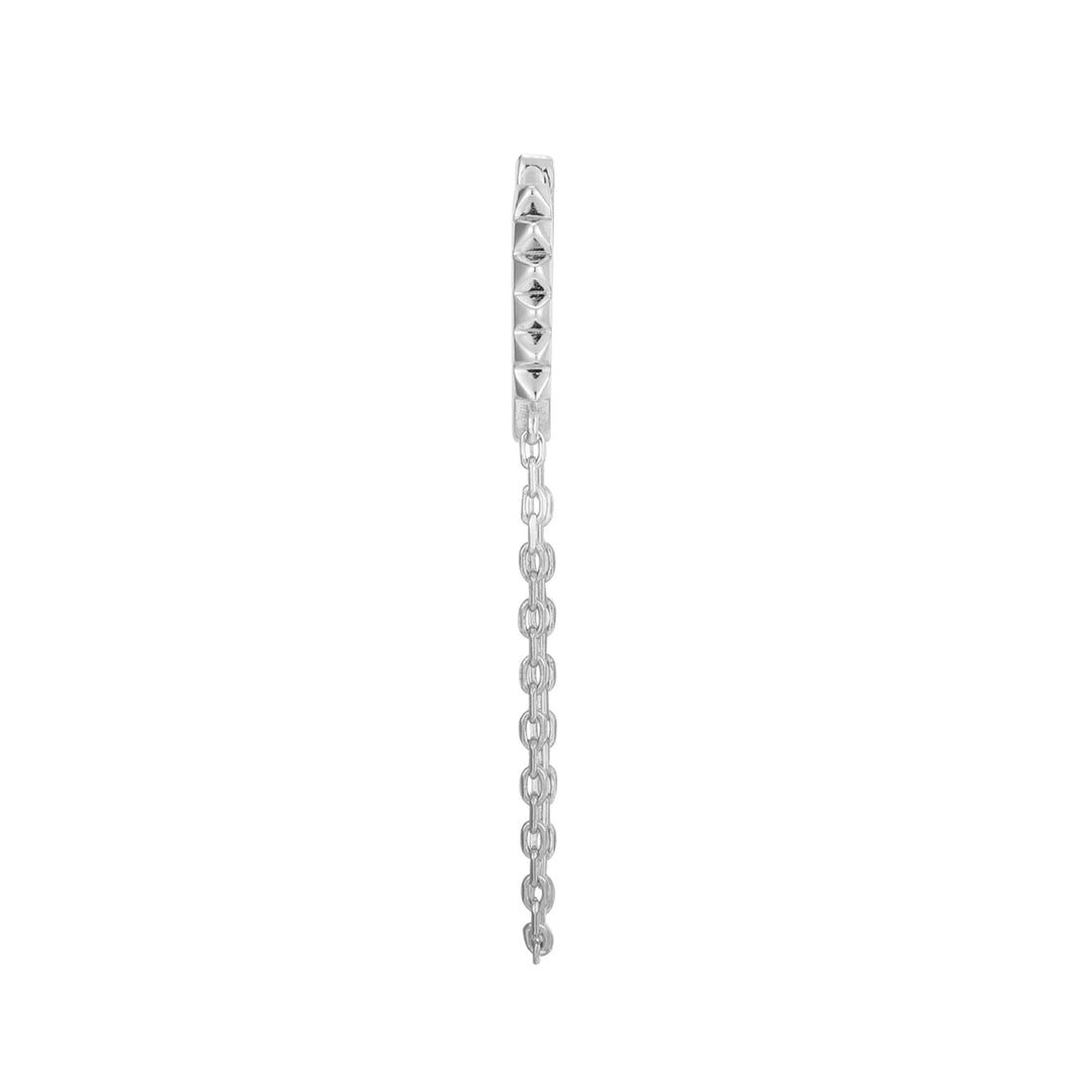 SILVER MODE HOOP PIERCING EARRING