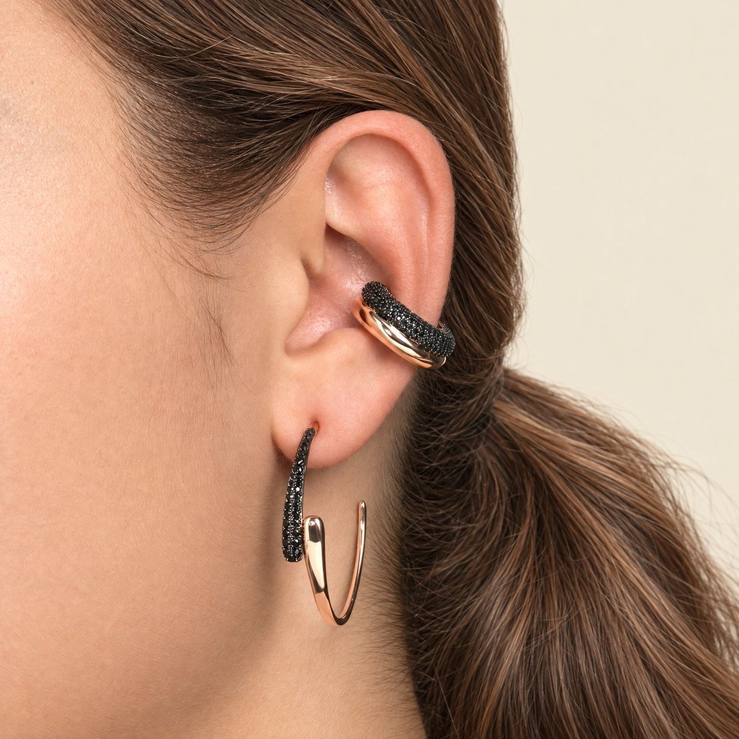 EAR CUFF BLACK COURONNE