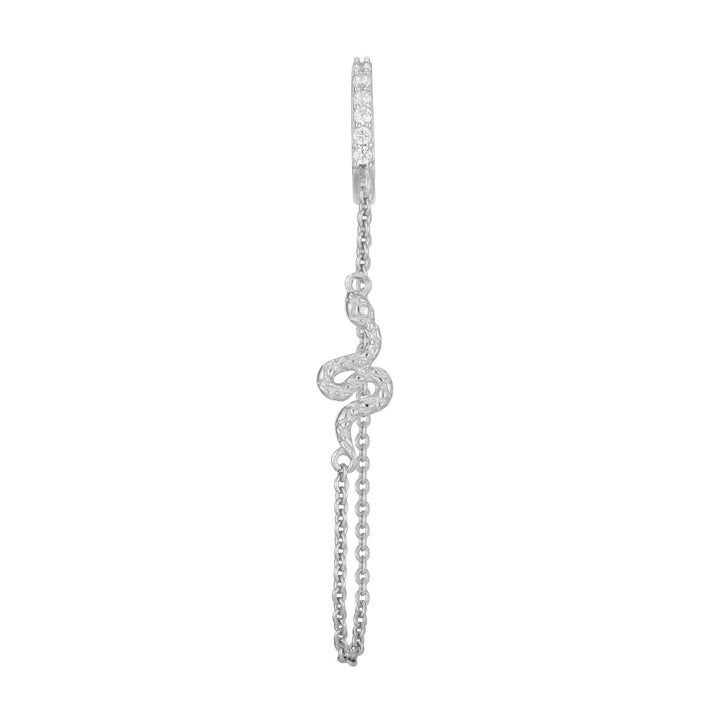 ZILVEREN PIERCING OORBEL SERPENT PUNK RING
