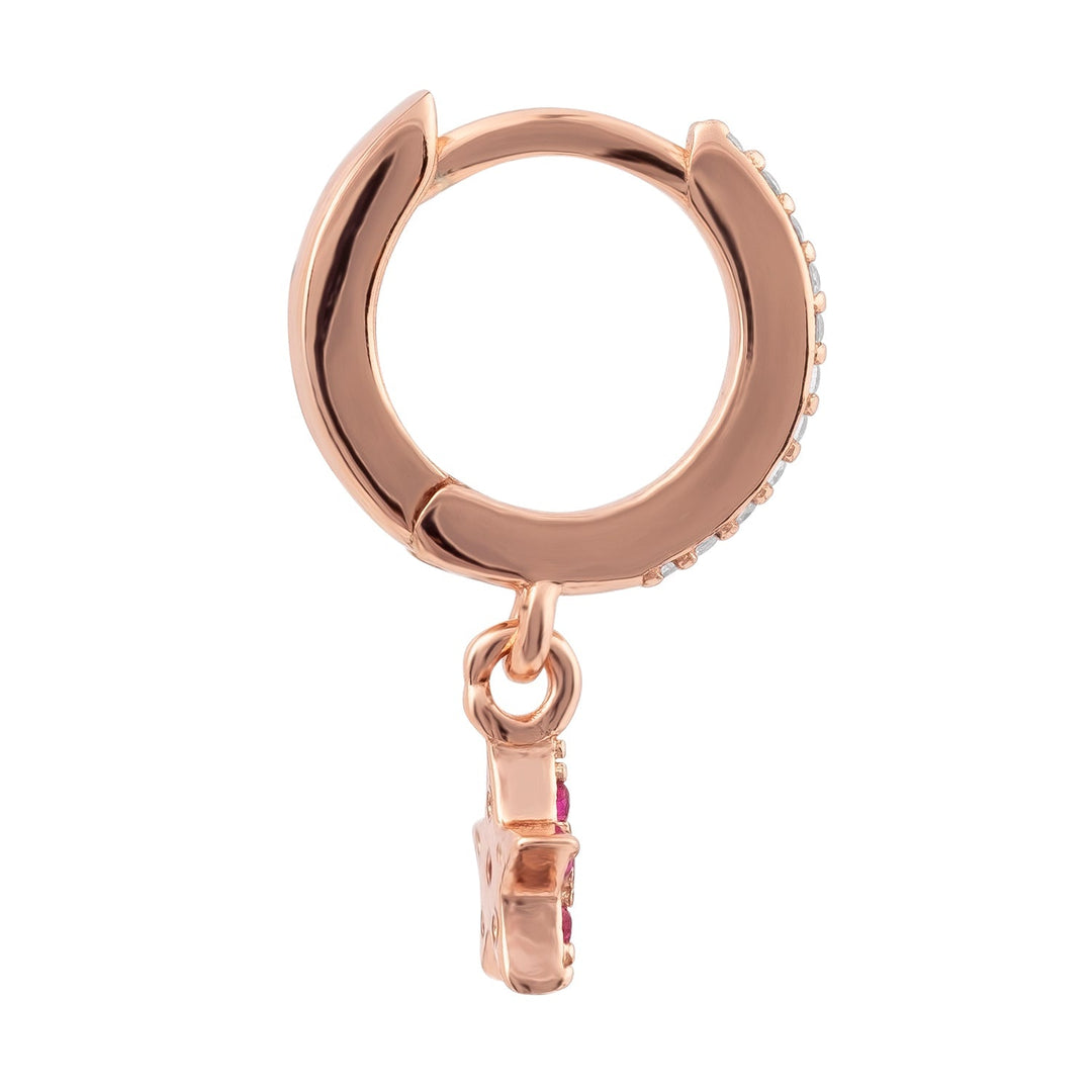 ROZEGOUDEN OORRING SHOOTING STAR