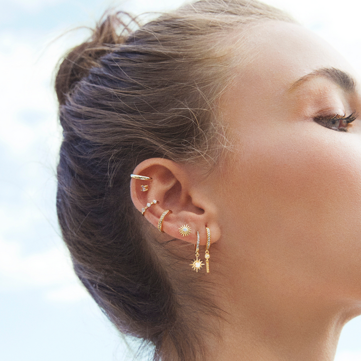 SONNE CREOLEN PIERCING OHRRING