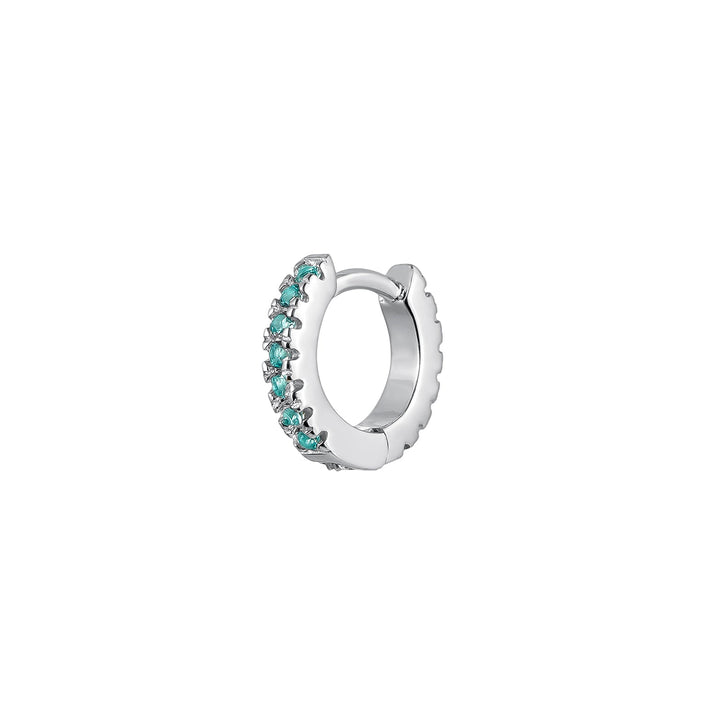 BRINCO PIERCING ARO DE PRATA AZUL SOPHIE
