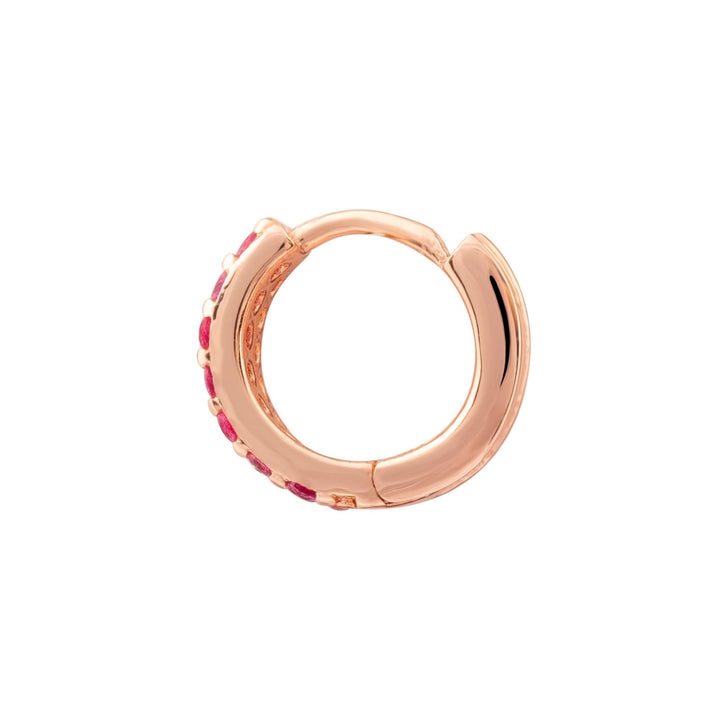 BRINCO PIERCING ARO OURO ROSA CORUNDUM JEANINNE