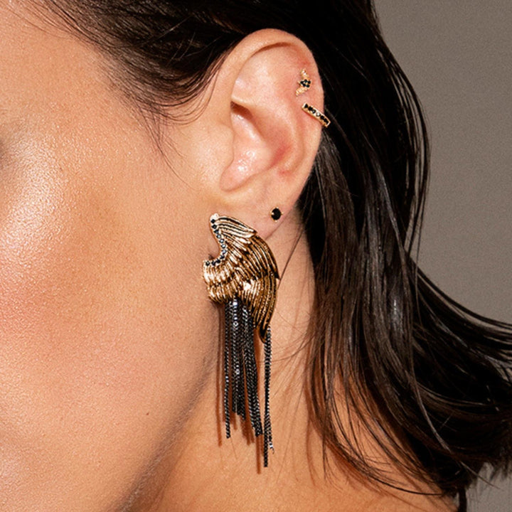 BRINCO PIERCING OURO ROSA ESPINELA LUZ