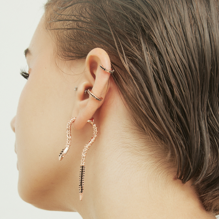 BRINCO PIERCING ARO OURO ROSA ESPINELA SOPHIE