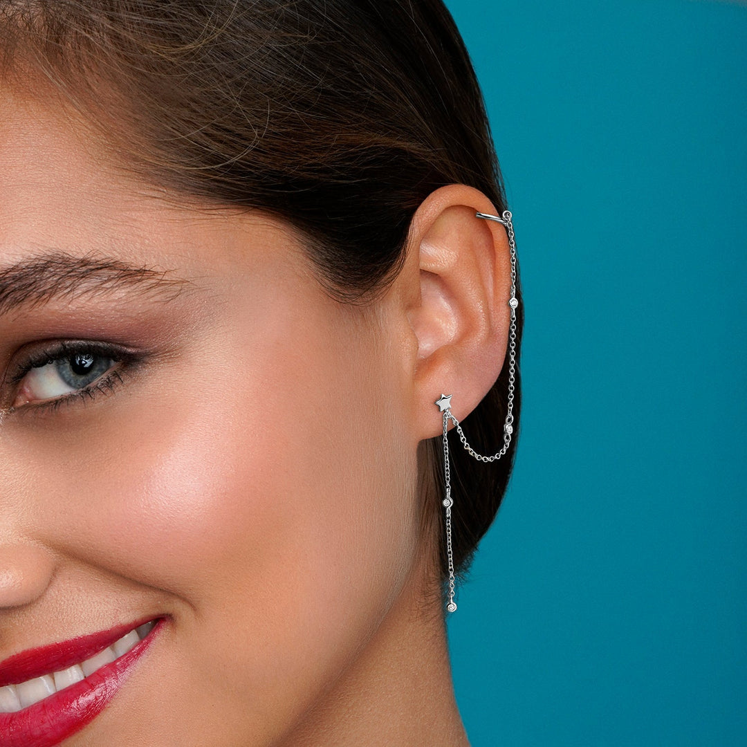 BRINCO PIERCING MÚLTIPLO DE PRATA TREVI