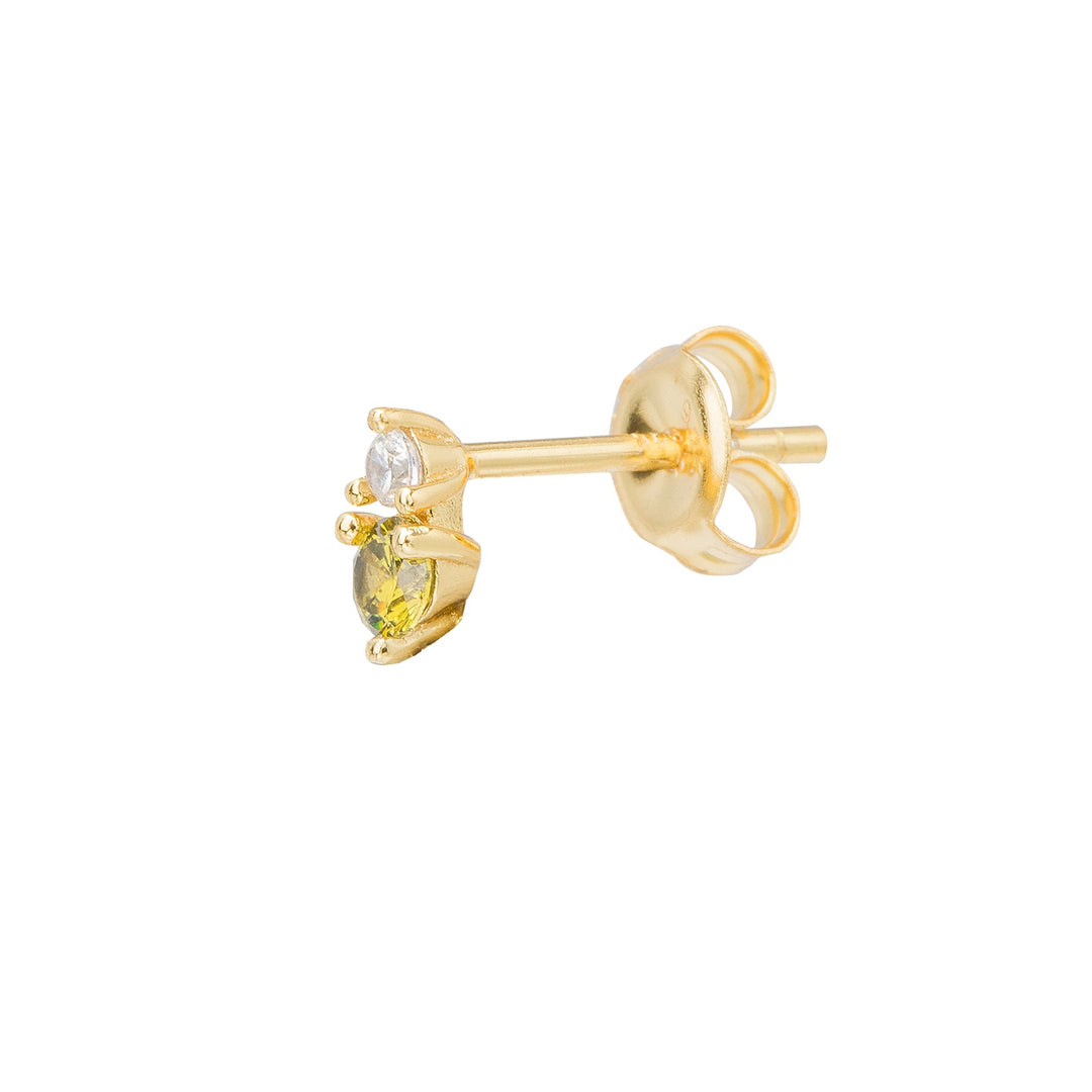 ORECCHINO PIERCING ORO GIALLO VERDE DORY