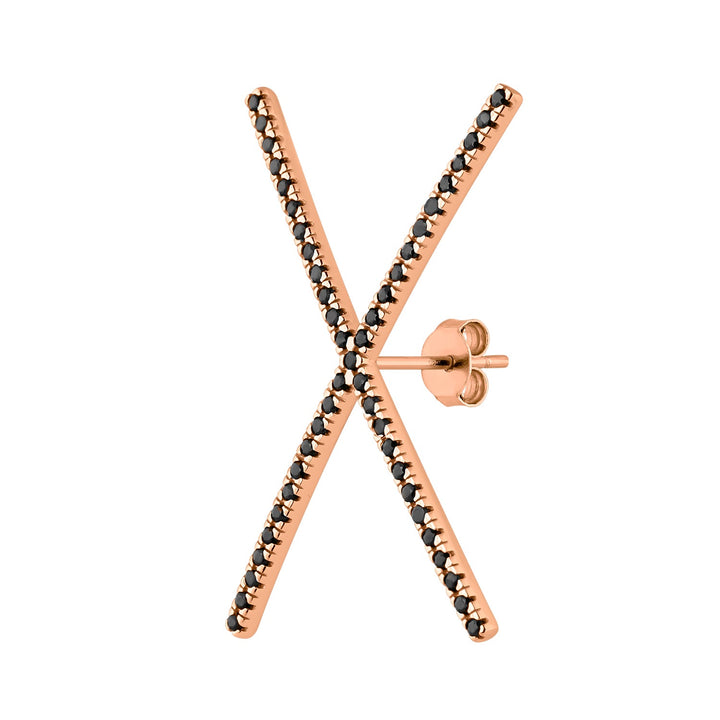 ROSÉGOLD SPINELLEN XXL PIERCING OHRRING XA