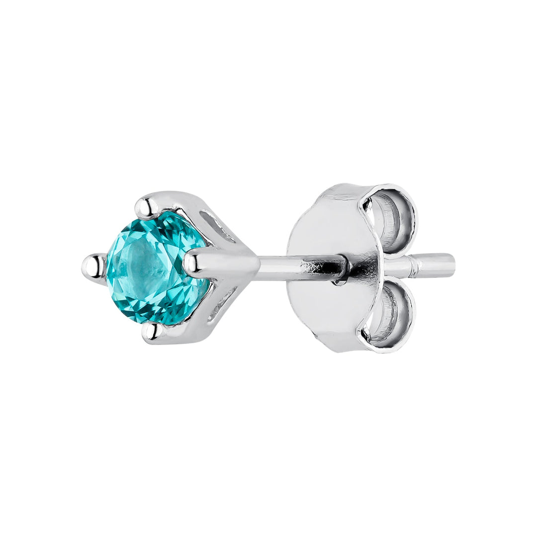 PENDIENTE PIERCING DE PLATA AZUL LUZ