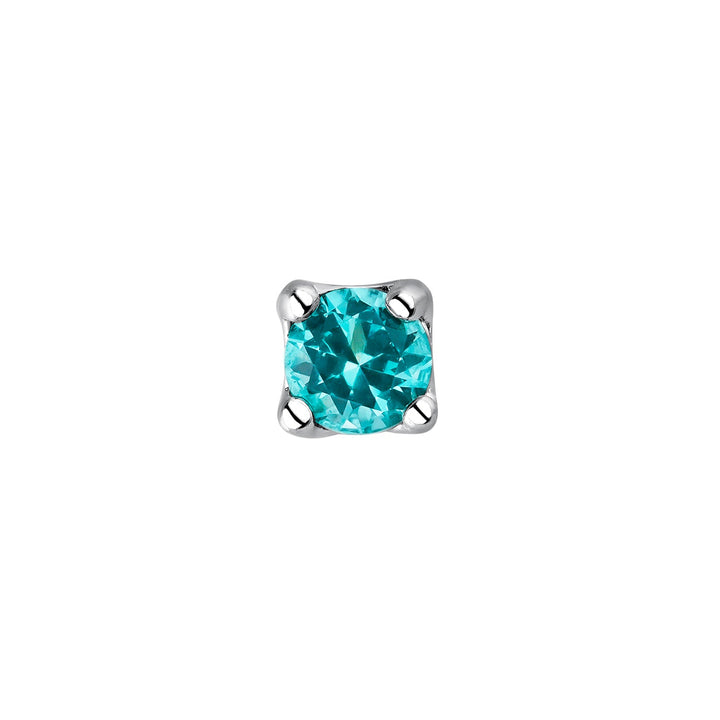 PENDIENTE PIERCING DE PLATA AZUL LUZ