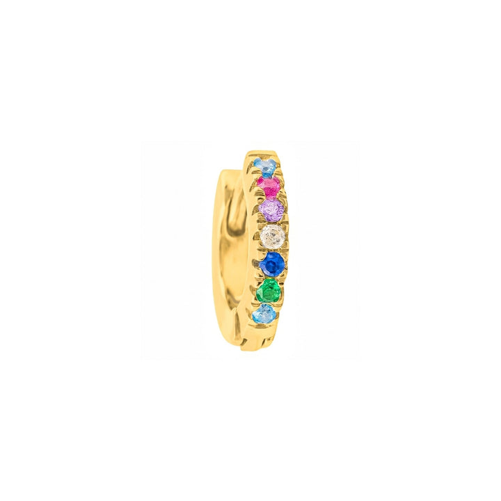 PENDIENTE PIERCING ARO ORO AMARILLO MULTICOLOR SOPHIE