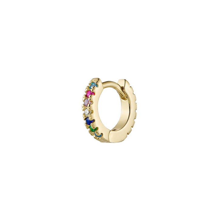 PENDIENTE PIERCING ARO ORO AMARILLO MULTICOLOR SOPHIE