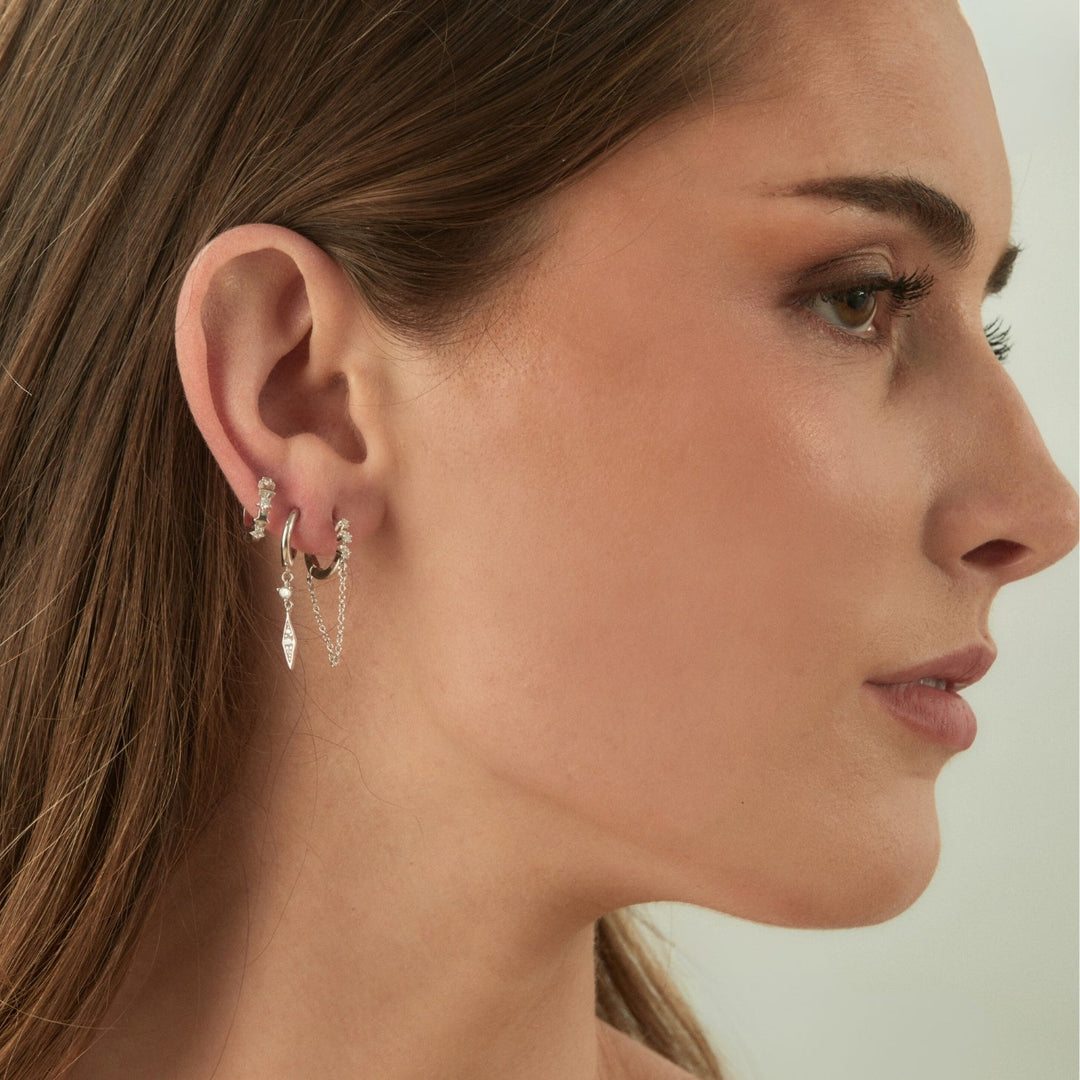 PIERCING OORBEL ZILVER RING STEA