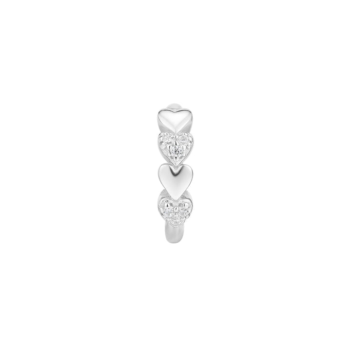 PIERCING OORBEL ZILVER RING HEARTY
