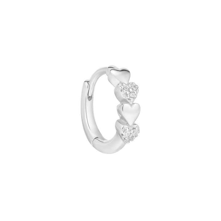 PIERCING OORBEL ZILVER RING HEARTY