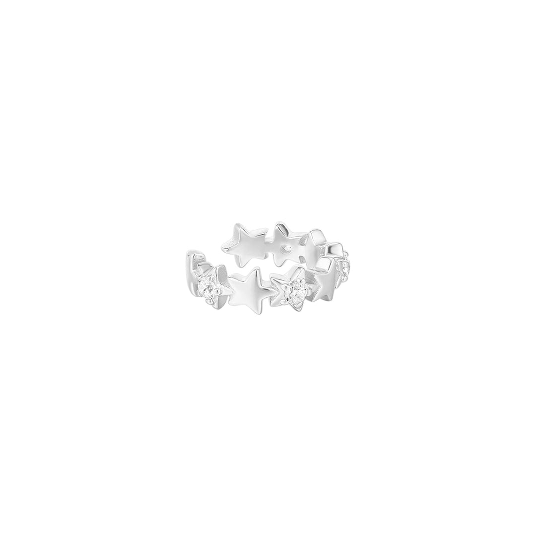 EAR CUFF ZILVER STERRENPATROON