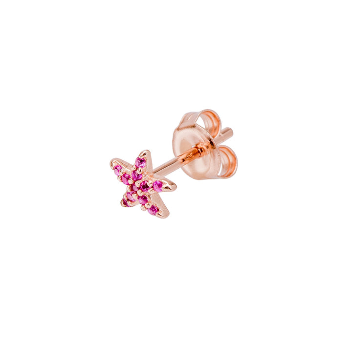 ORECCHINO PIERCING ORO ROSA STELLA MARINA