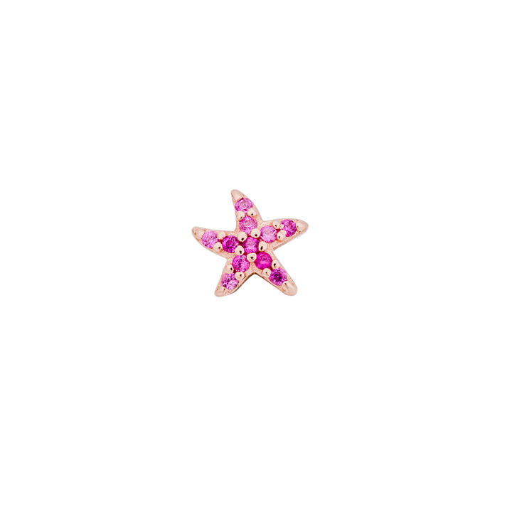 ORECCHINO PIERCING ORO ROSA STELLA MARINA
