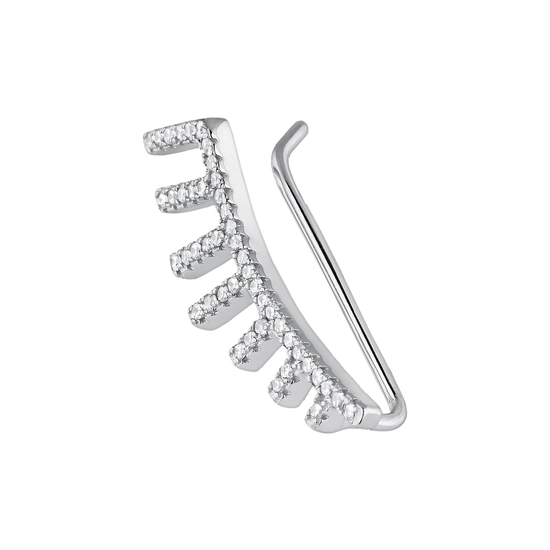 ORECCHINO TREPADOR IN ARGENTO GATSBY