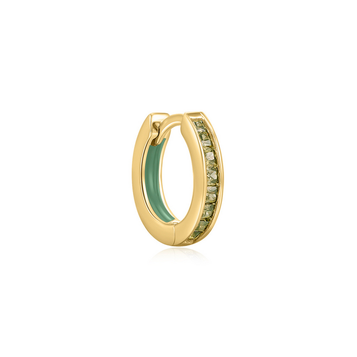 GELBGOLD GRÜN PIERCING OHRRING HOLI HOOP RING
