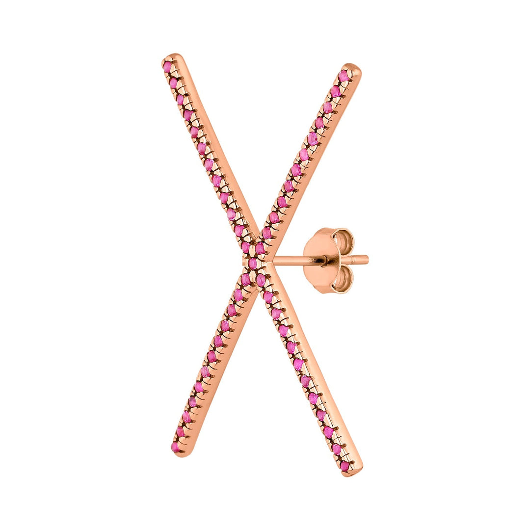 PENDIENTE PIERCING ORO ROSA XXL XA