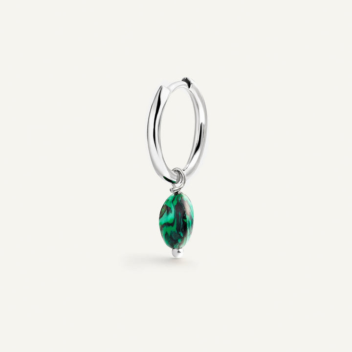BRINCO PIERCING ARO BARROCO MALAQUITA