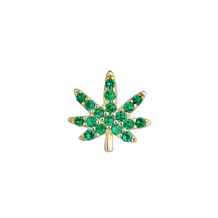 ORECCHINO PIERCING CANNABIS