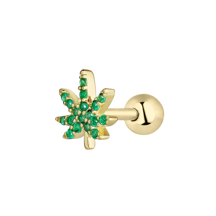 ORECCHINO PIERCING CANNABIS
