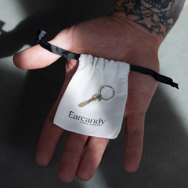 PENDIENTE PIERCING ARO IVORY TUSK