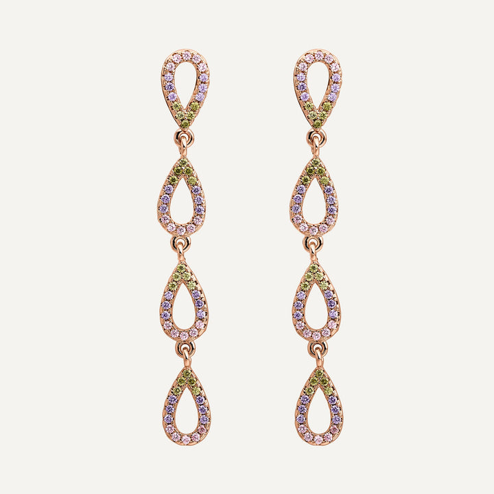 PENDIENTES ROSA CRYSTAL SERENADE