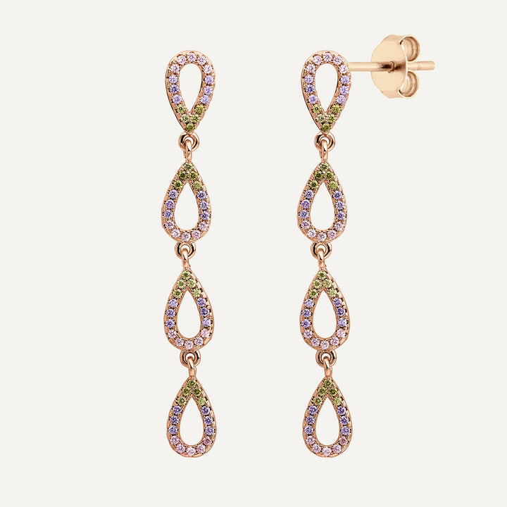 PENDIENTES ROSA CRYSTAL SERENADE