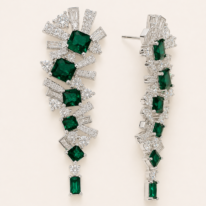 ORECCHINI EMERALD WATERFLLS