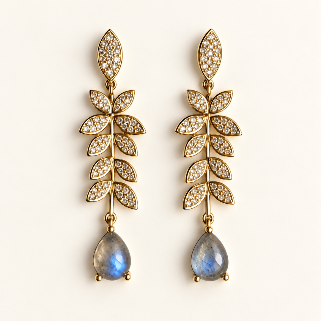 PENDIENTES GREY MOONSTONE SYLVE