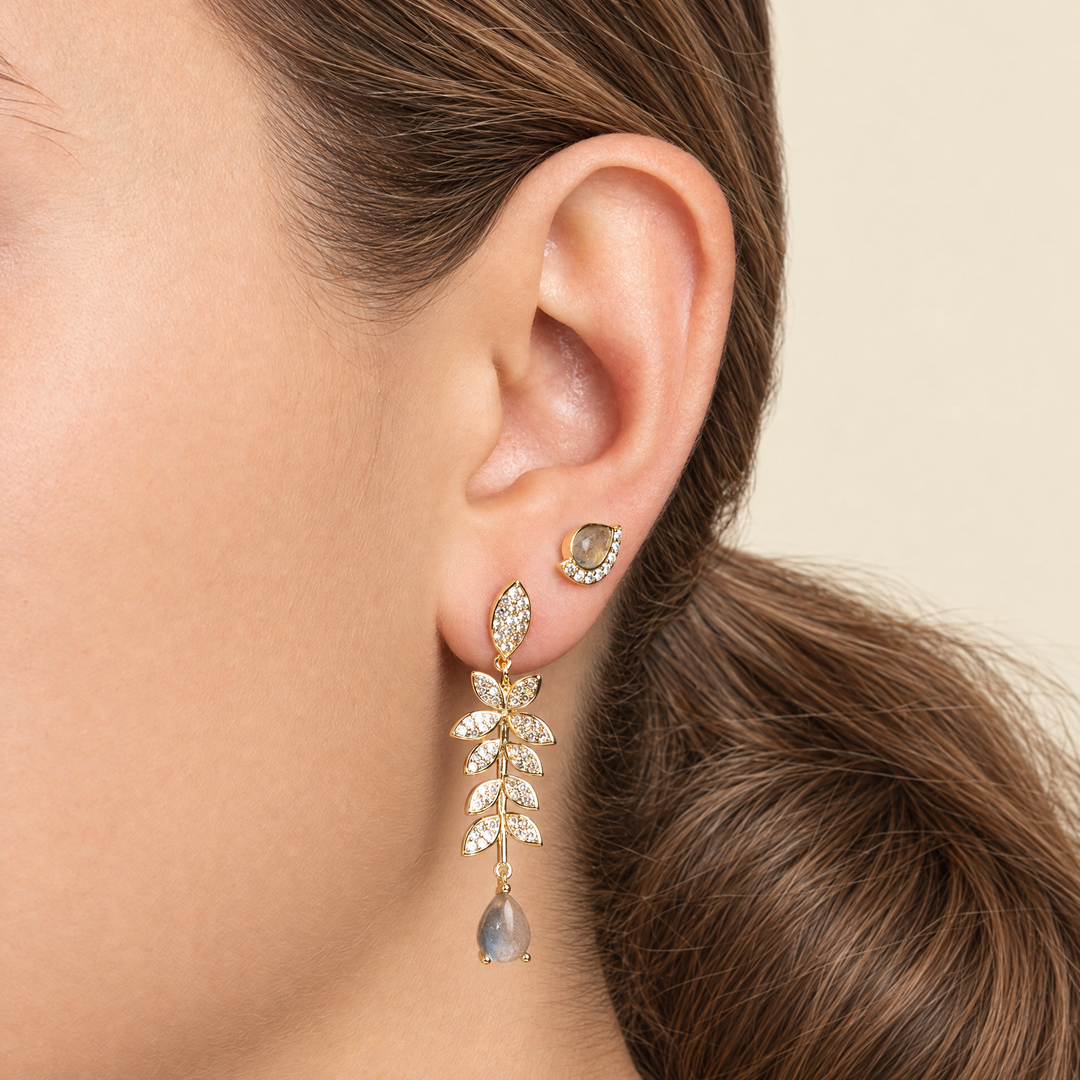 PENDIENTES GREY MOONSTONE SYLVE