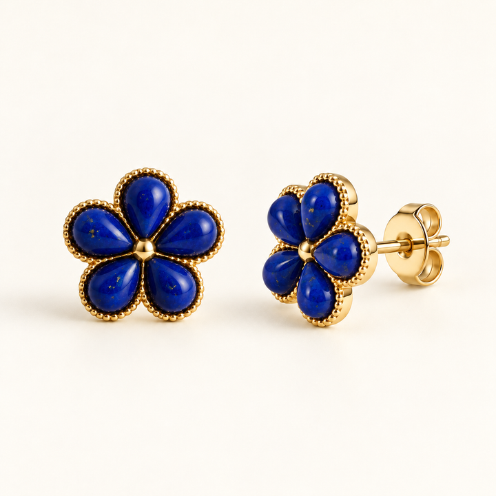 PENDIENTES LAPISLÁZULI FLEURETTE