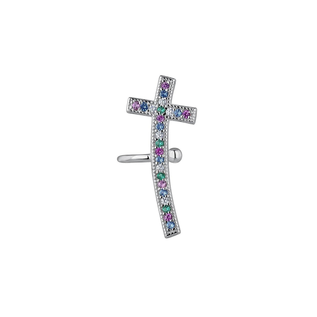 EAR CUFF DE CRUZ Y PLATA DIVYA - Blissou Jewelry