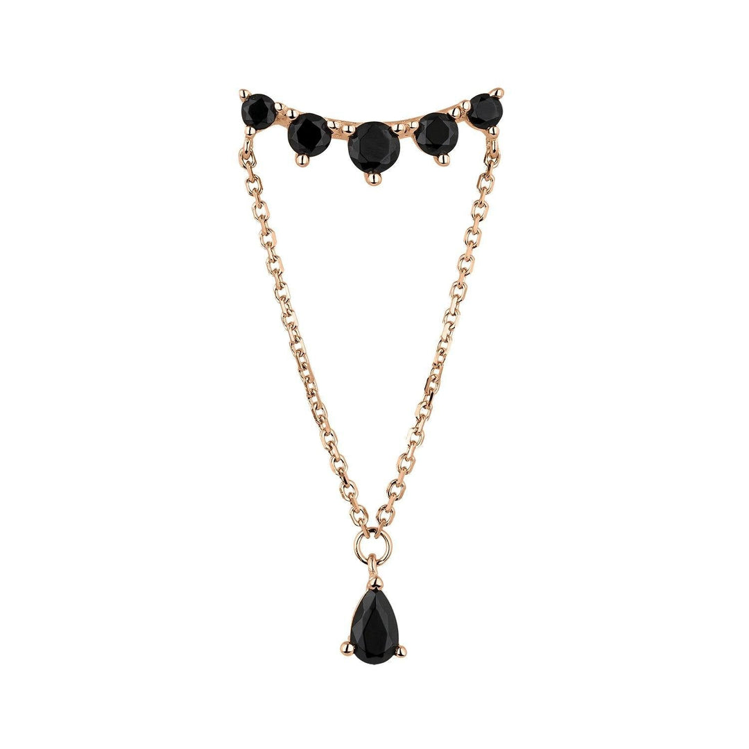 PENDIENTE CON CADENA PLATA ROYAL - Blissou Jewelry
